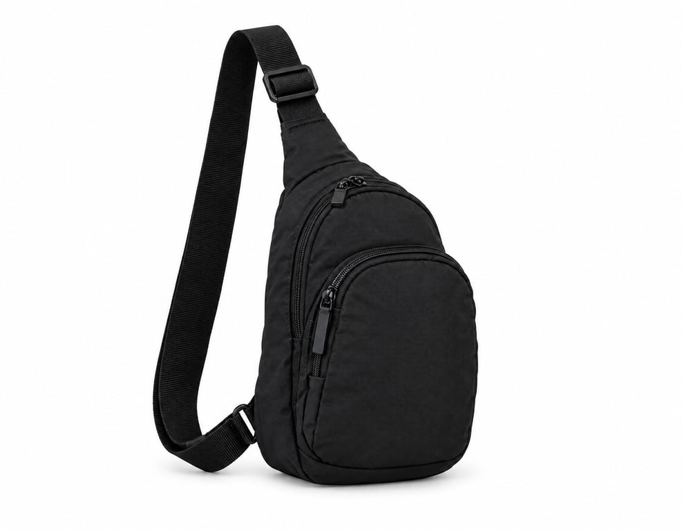 gallery item - 3 - Transform this crossbody bag image into a bold streetwear ad