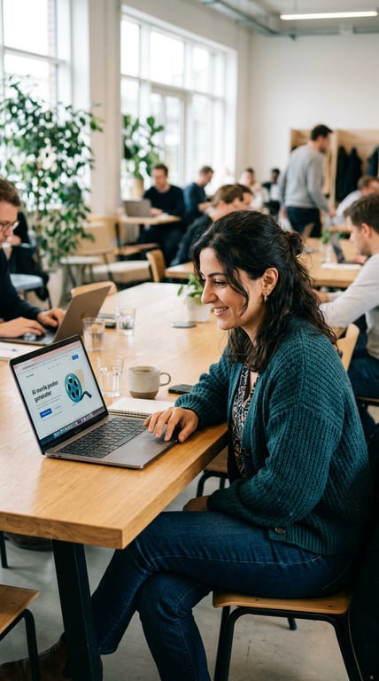 Convert this candid coworking ...