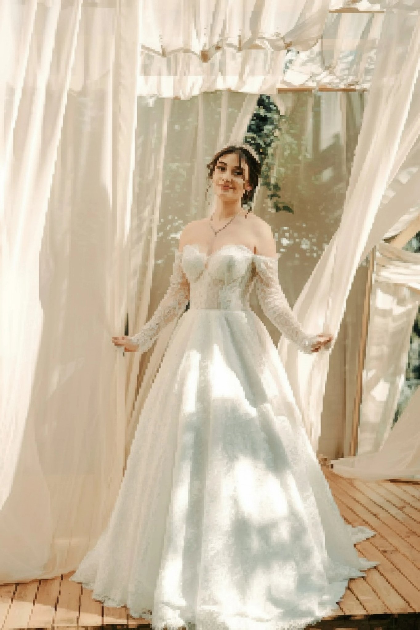 AI photo to pixel art filter after transformation - outdoor photo rendered in nostalgic 8-bit tone