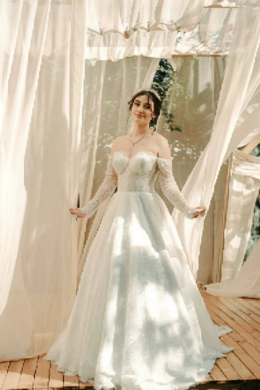 AI photo to pixel art filter after transformation - outdoor photo rendered in nostalgic 8-bit tone