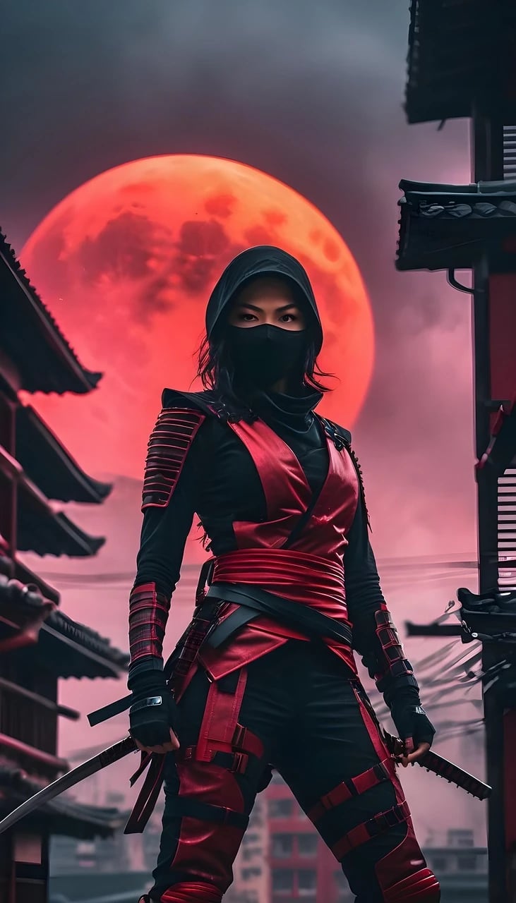 AI ninja outfit filter user case - create ninja-themed cosplay photos for fun or social media
