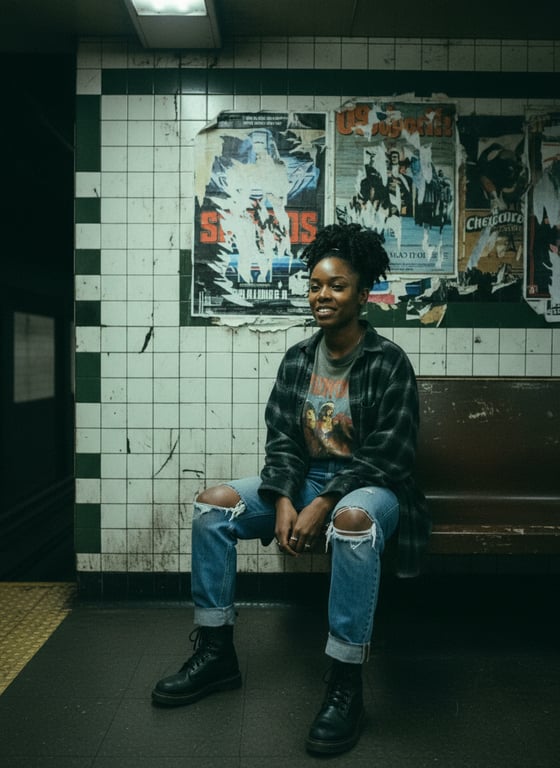 Turn this clean subway candid ...