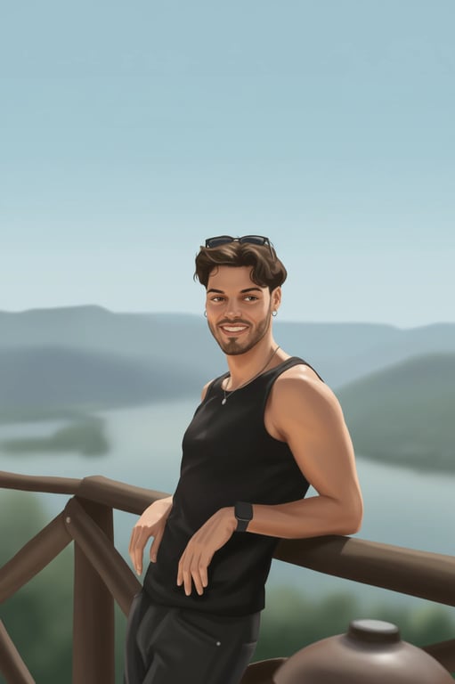 a portrait of a person transformed into a high-quality avatar with intentional stylization, realistic facial balance, smooth light transitions, minimal background elements, and a crisp digital illustration look