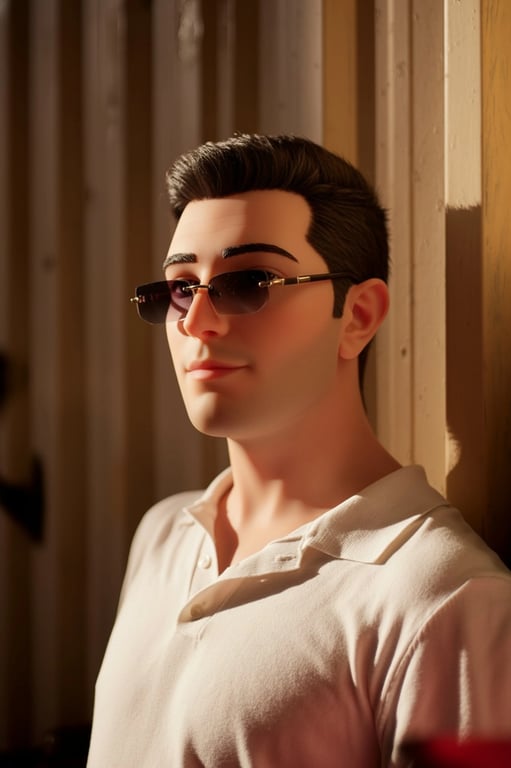 AI photo to 3D model filter after transformation - outdoor photo enhanced as realistic 3D model