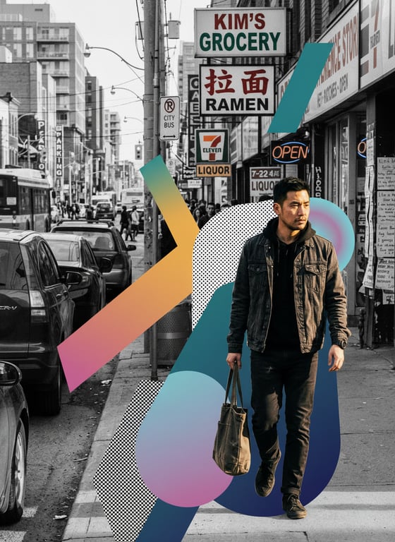 Convert this urban street snap...