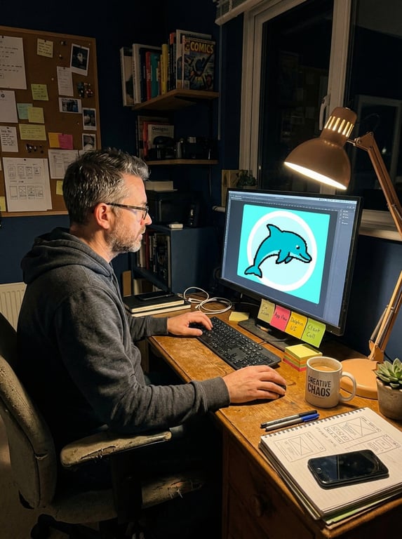 Upgrade the old clipart dolphi...