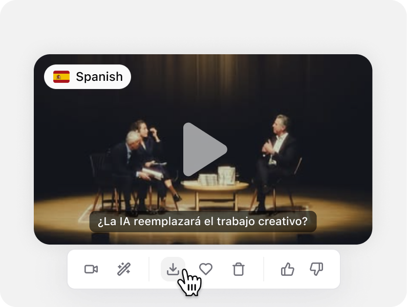 Tạo và xuất video đã dịch của bạn