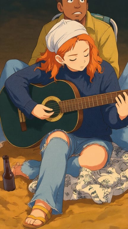 AI Ghibli style filter after transformation - studio photo with detailed Ghibli art style