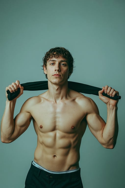 AI muscle enhancement filter after transformation - balanced symmetry enhanced physique