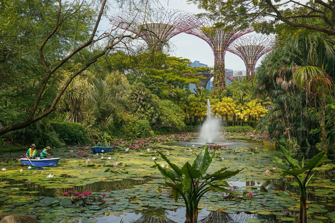 a garden scene transformed into an impressionist painting, composed of short, thick brushstrokes of unmixed color, capturing the effect of dappled sunlight, blurred details.