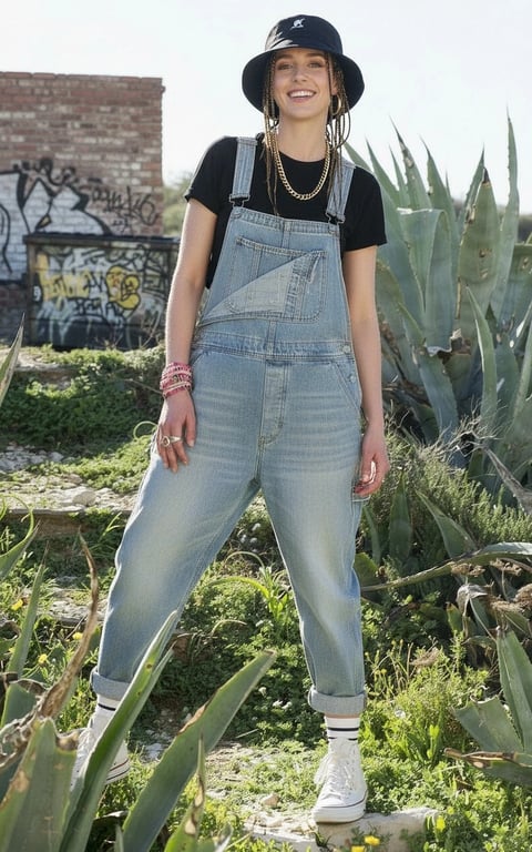 AI 90s filter after transformation - selfie styled with classic 90s photo effect