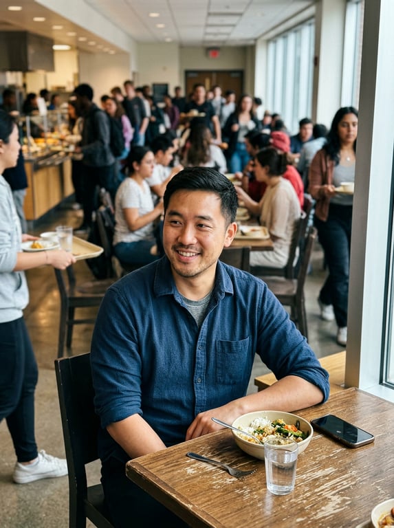 Convert this casual cafeteria ...