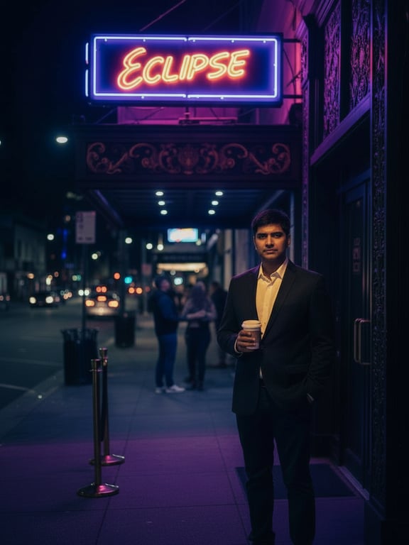 Transform this daytime street ...