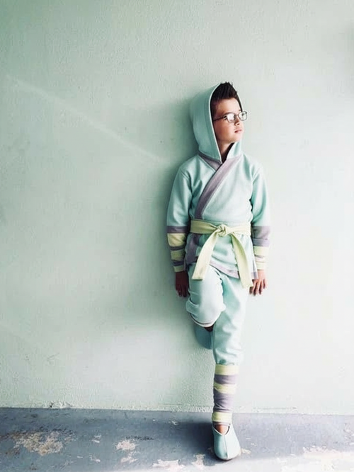 After ninja edit – child in adorable mini ninja outfit