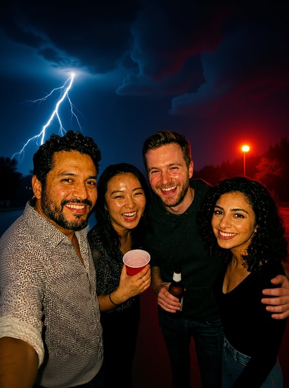 Rebuild this casual party snap...