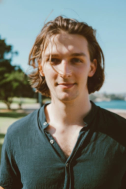 AI blur image filter after transformation - image enhanced with natural depth of field effect