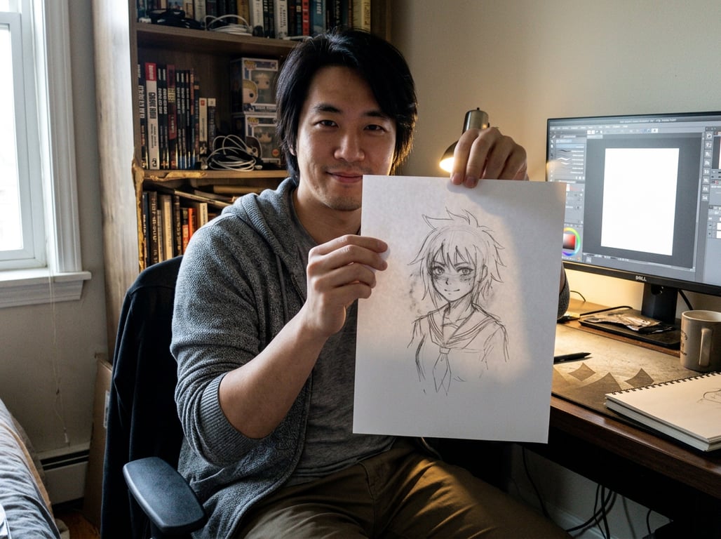 Transform the character sketch...