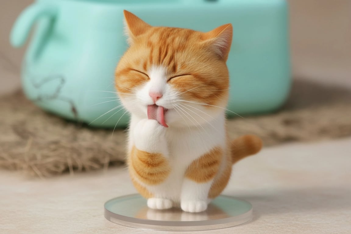 ai action figure generator after: a realistic action figure posed on a cat