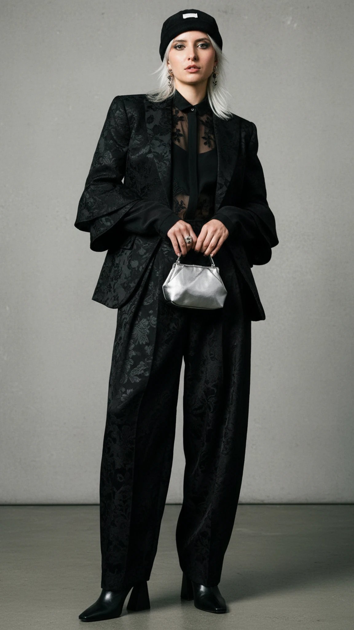 Designer Clothes filter after transformation - portrait styled in luxury designer outfit