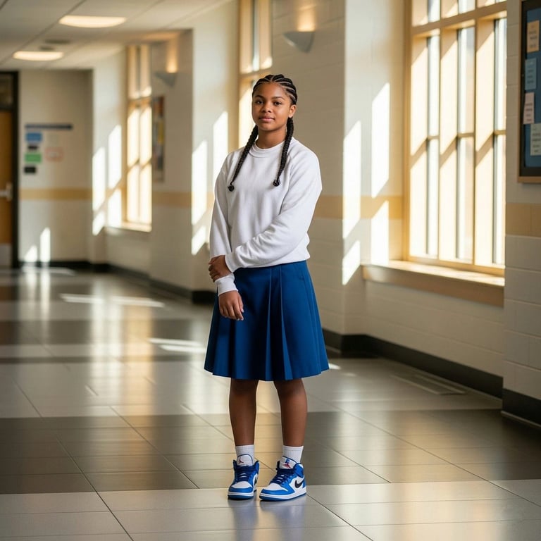 A photo of a female student wearing casual sportswear or leisure wear.