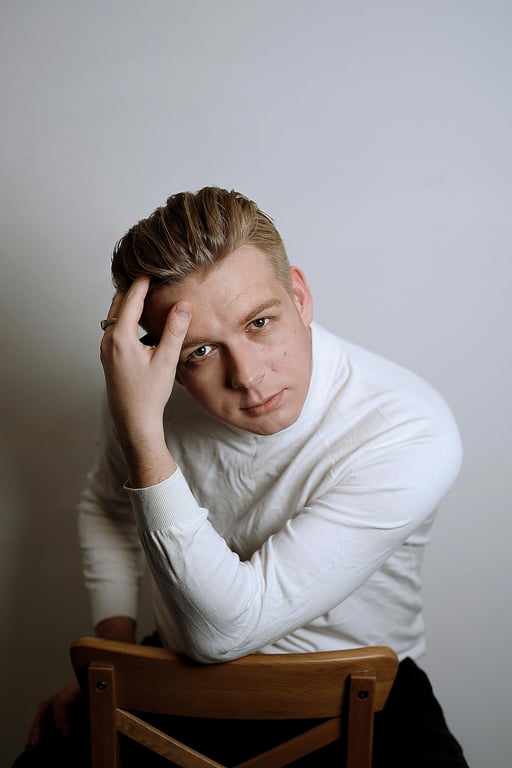 a portrait of a person enhanced with black hair while preserving hairstyle shape and lighting response