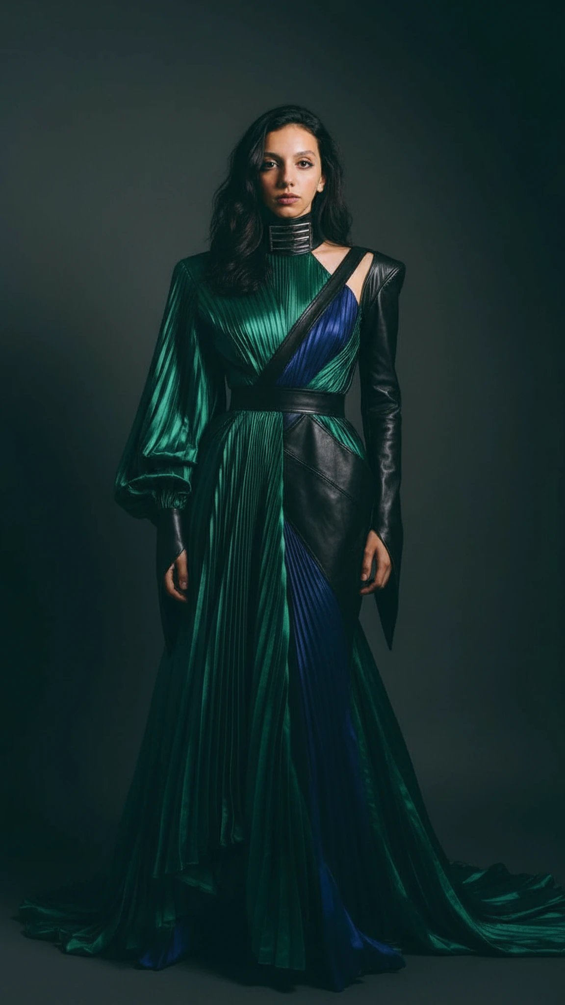 Designer Clothes filter after transformation - portrait styled in runway-inspired designer fashion