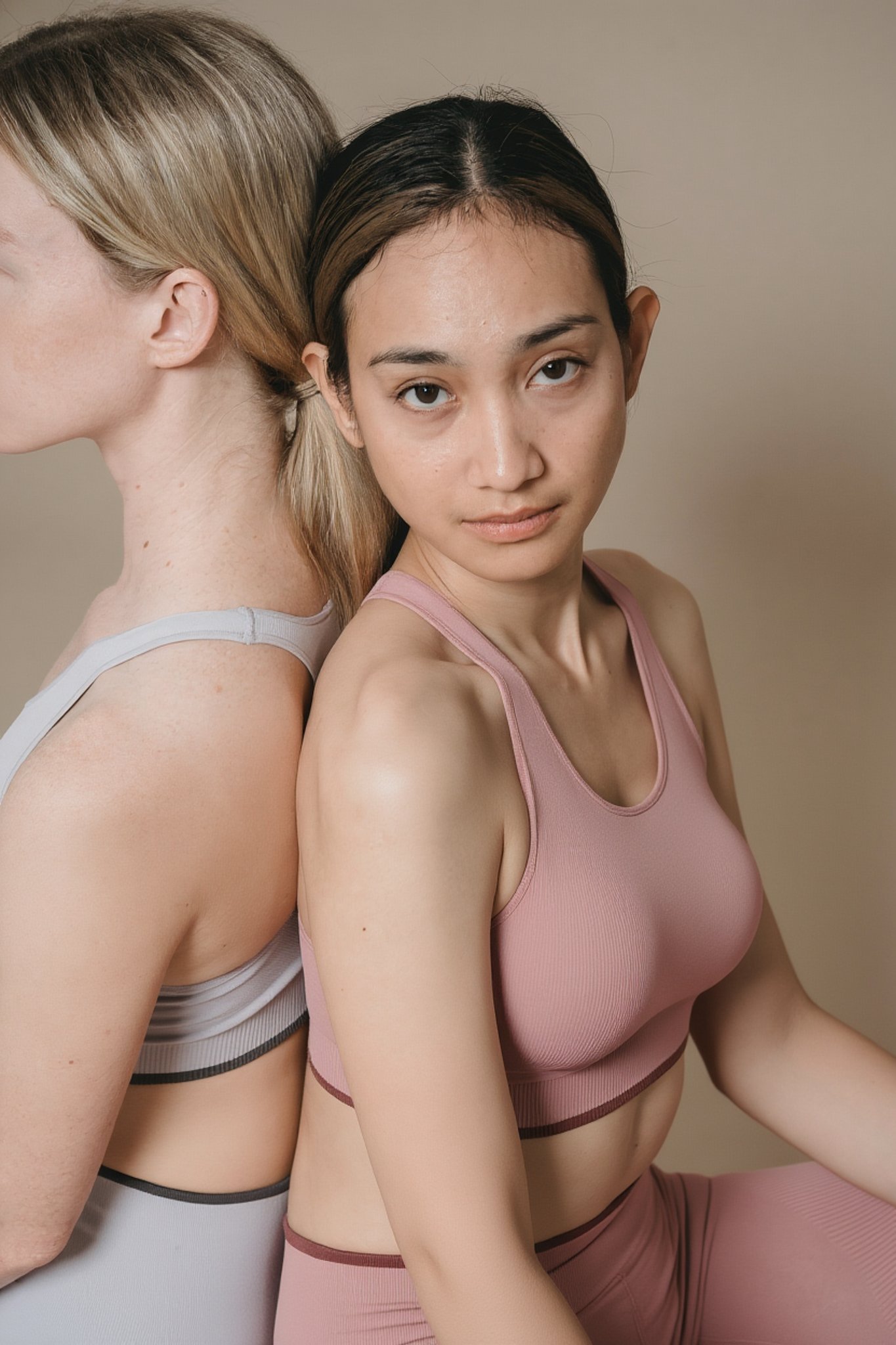 AI body enhancement filter after transformation - sportswear outfit with enhanced body look