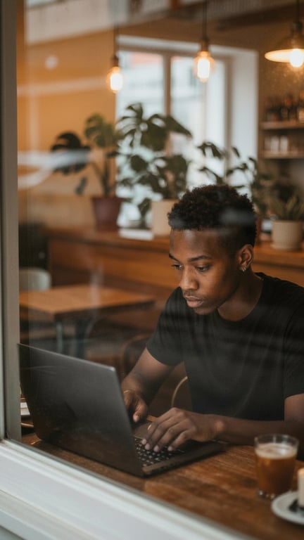 Turn this dim, noisy café phot...