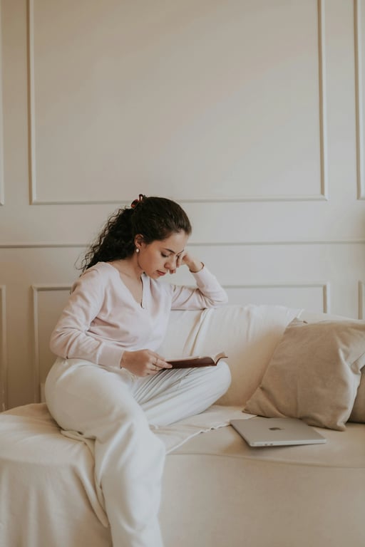 AI Christmas background free before photo - woman sitting by the window