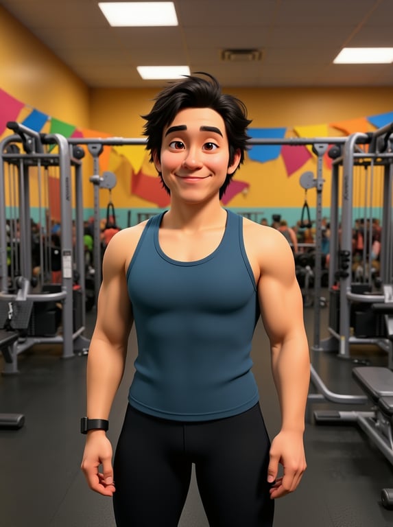 Rebuild this gym mirror selfie...