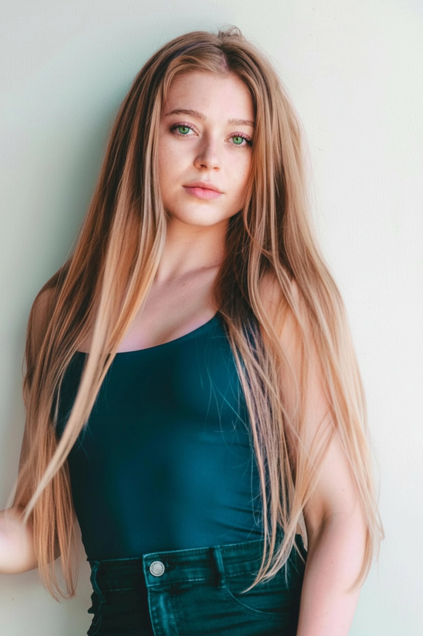 AI lip plumper filter after transformation - portrait with naturally fuller and plump lips