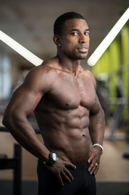 ai tattoo generator before pic - man in the gym