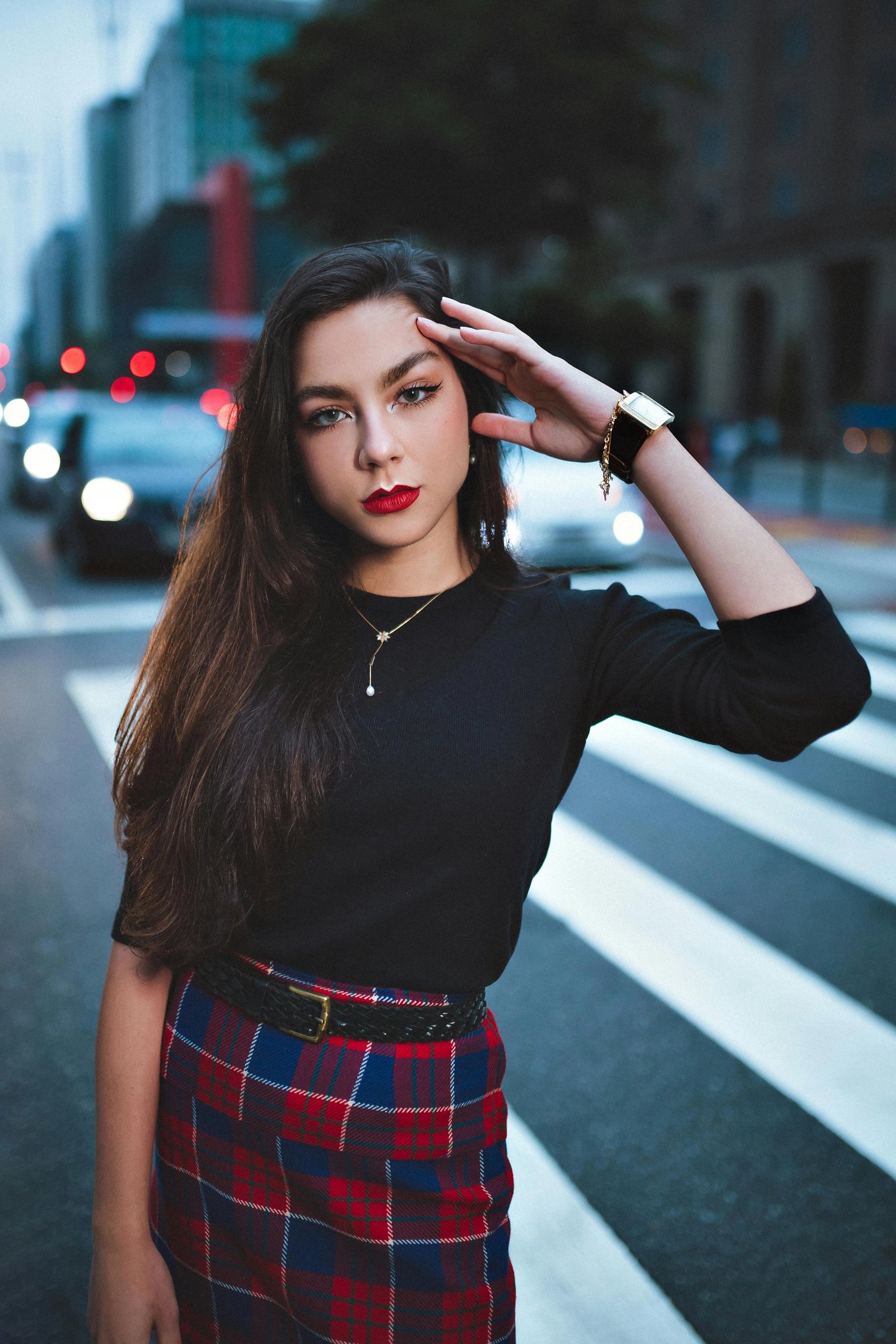 80s Party Outfits filter before photo - neutral portrait in everyday clothing with balanced lighting