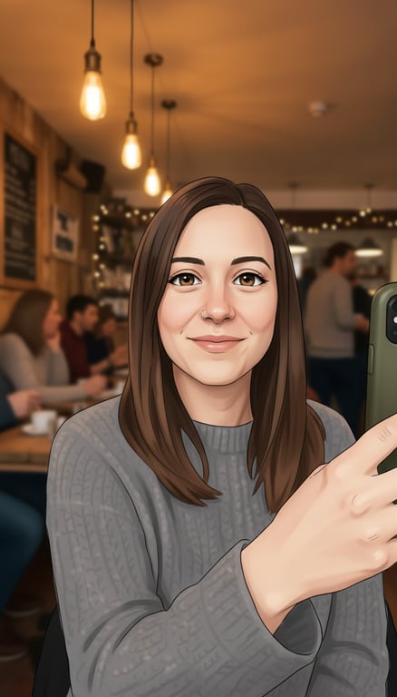 Convert the full selfie into a...