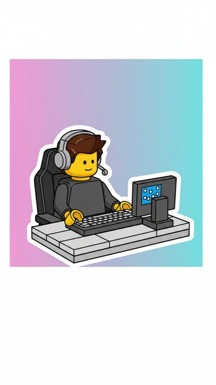 Redesign the scene as a LEGO-s...