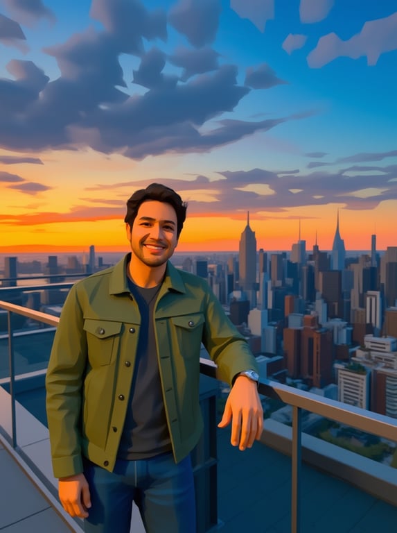 Restyle the entire photo as a ...