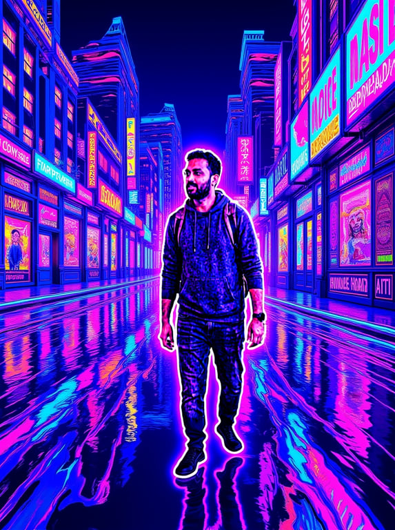 Convert this nighttime street ...