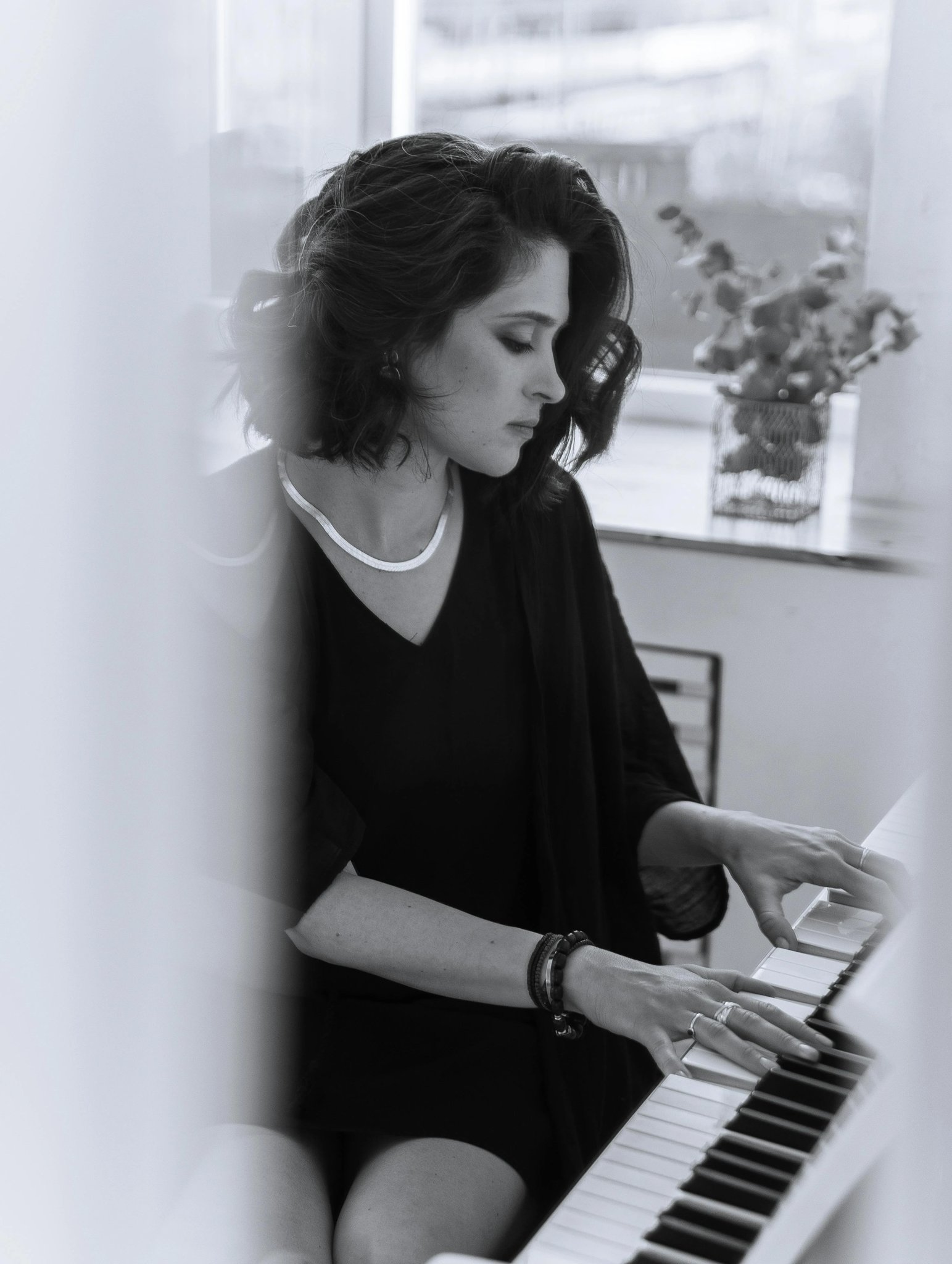 80s Party Outfits filter before photo - natural portrait in simple casual clothing with clean background