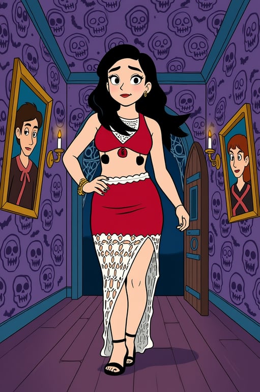 a portrait of a person transformed into a fully recognizable Scooby-Doo cartoon character using strict Hanna-Barbera facial proportions, flat pastel colors, thick black outlines, minimal cel shading, and vintage cartoon simplicity