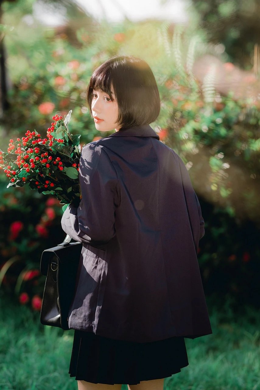 AI coquette outfits filter before photo - creative portrait before coquette wardrobe change