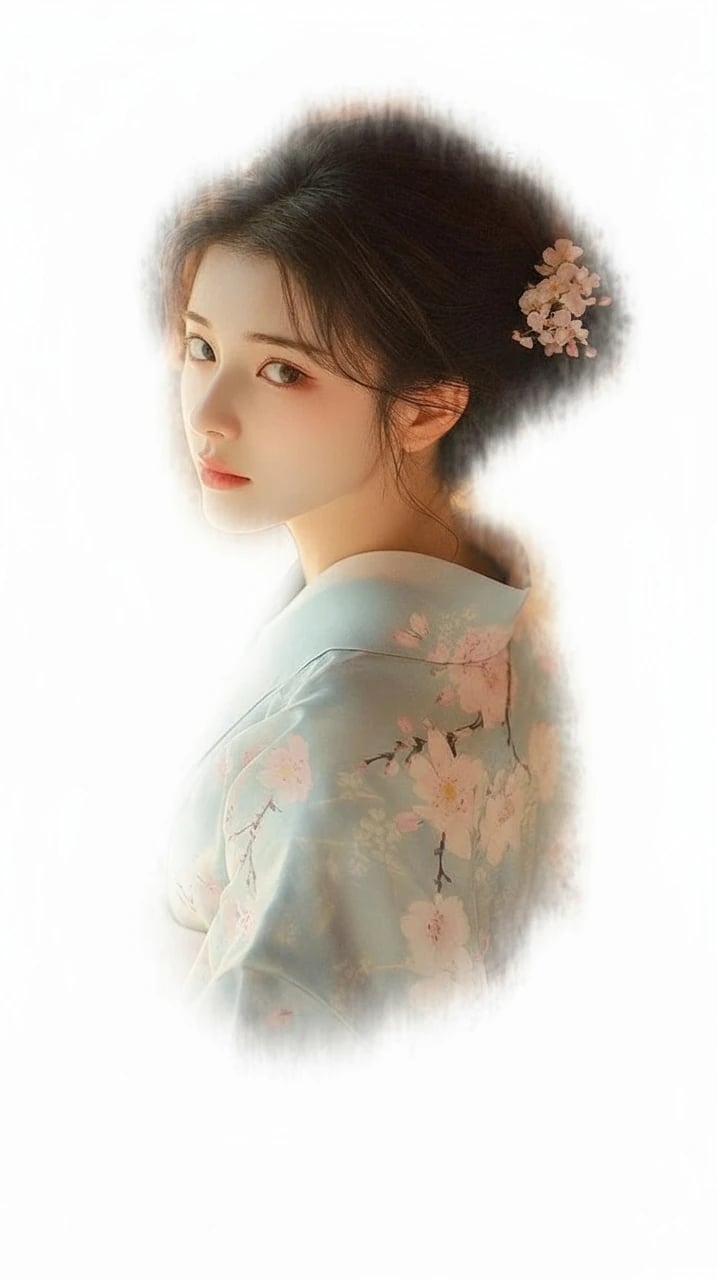 AI face cut out filter after transformation - full body photo cropped to isolated face by AI