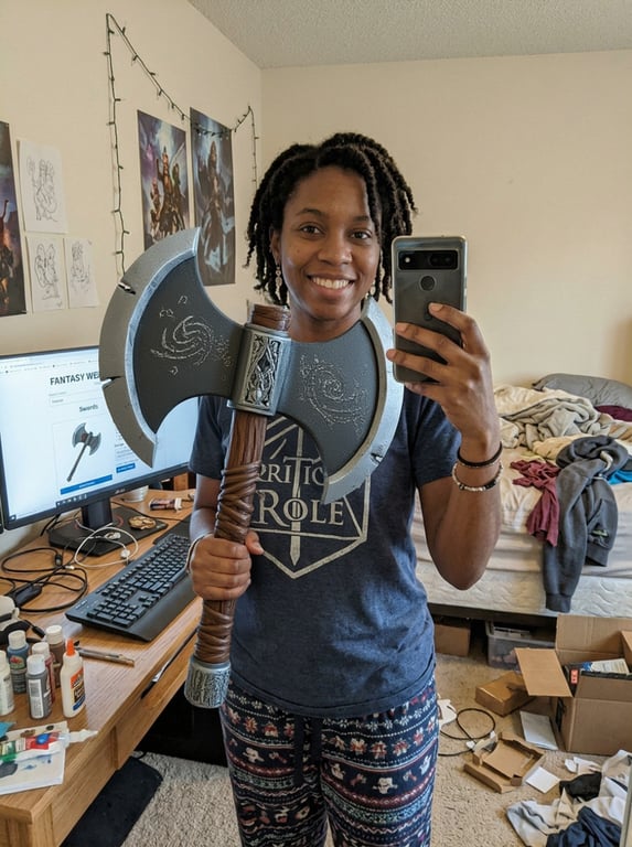 Upgrade only the axe she is ho...