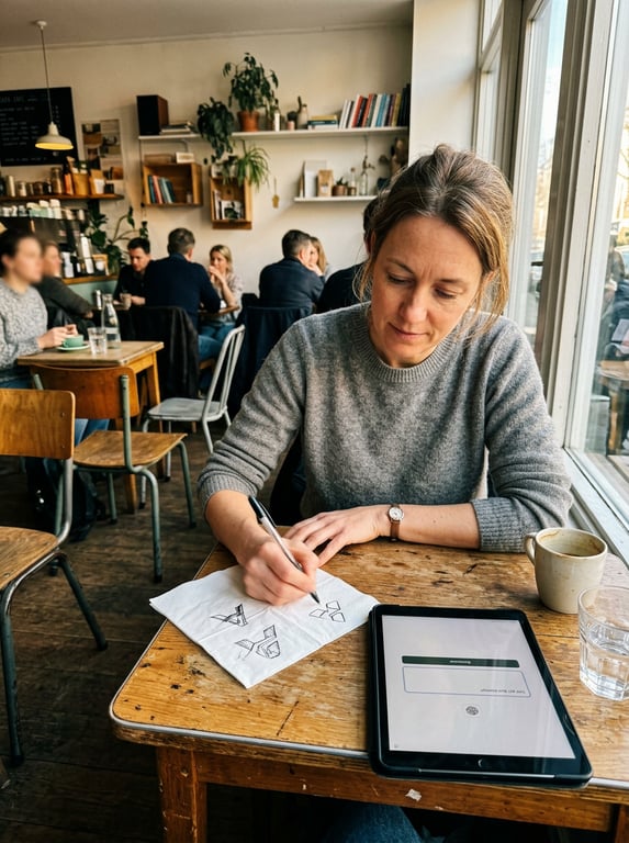 Turn this relaxed café moment ...