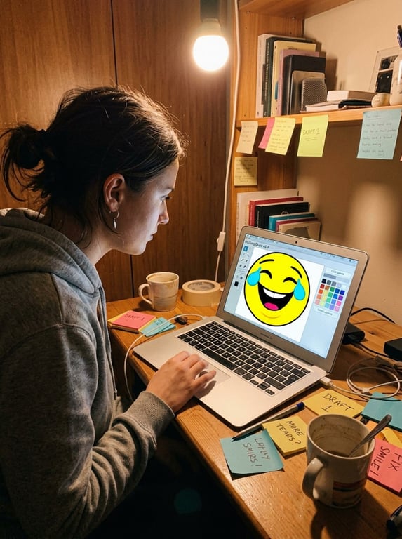 Transform the rough emoji draf...