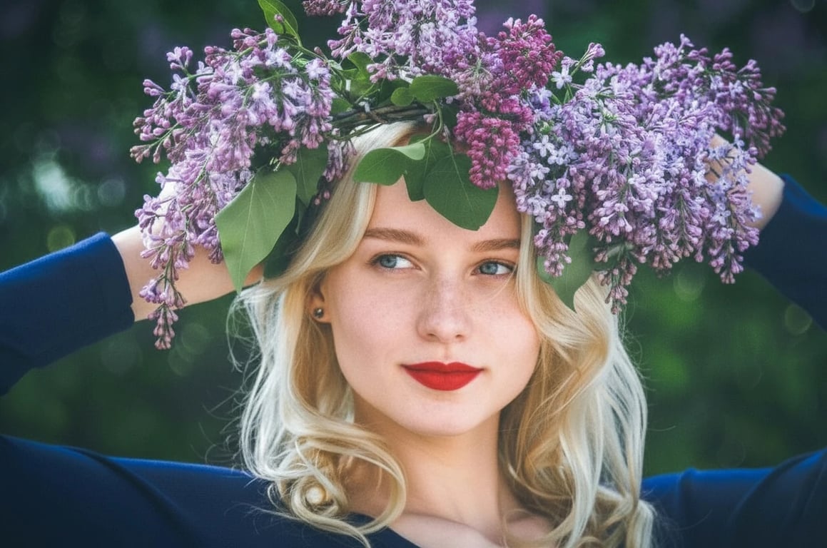 AI face slimmer filter after transformation - studio photo enhanced with contour refinement