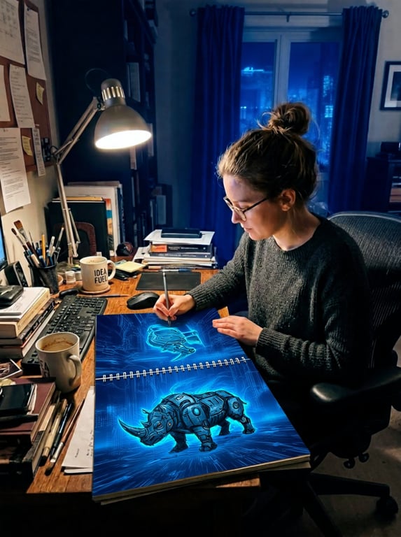 Transform the rough rhino sket...