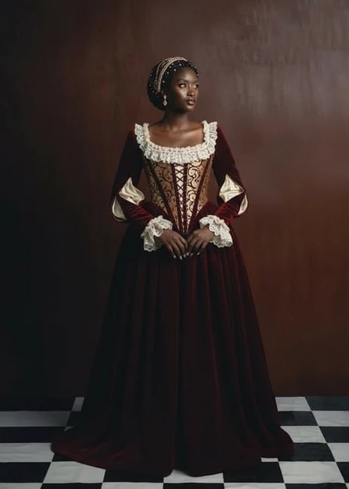 Renaissance Portrait filter after transformation - portrait in elegant Renaissance style