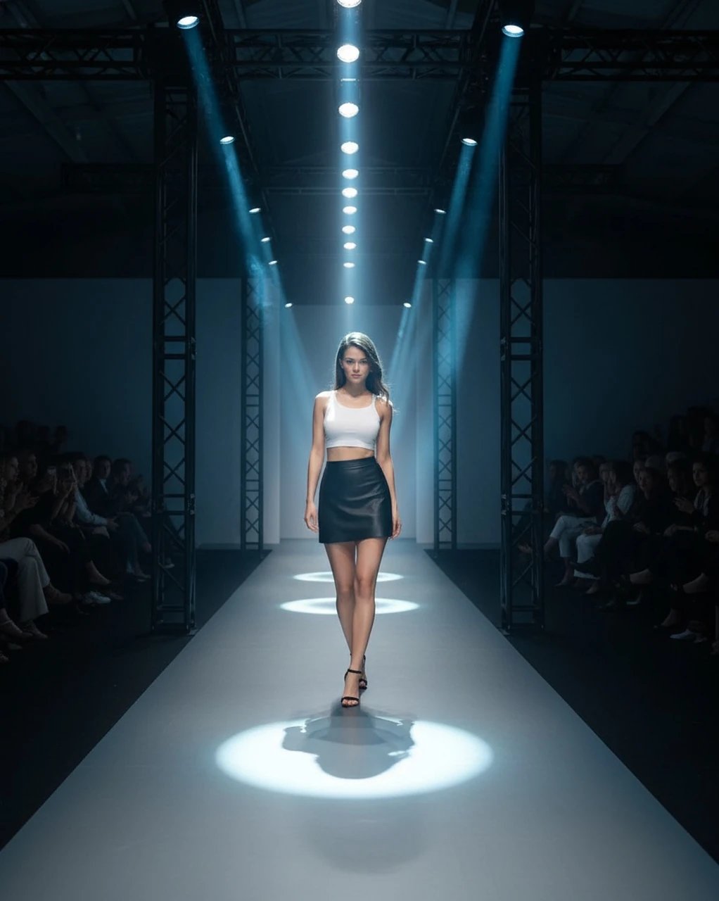 AI background generator after transformation - full body photo placed in AI generated setting