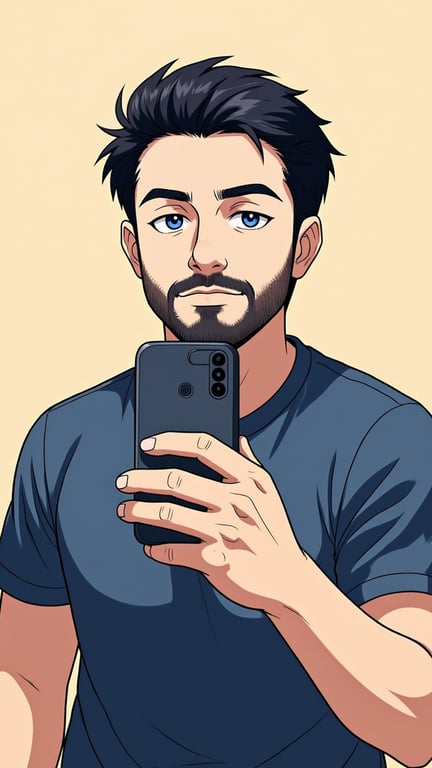 Transform this desk selfie int...