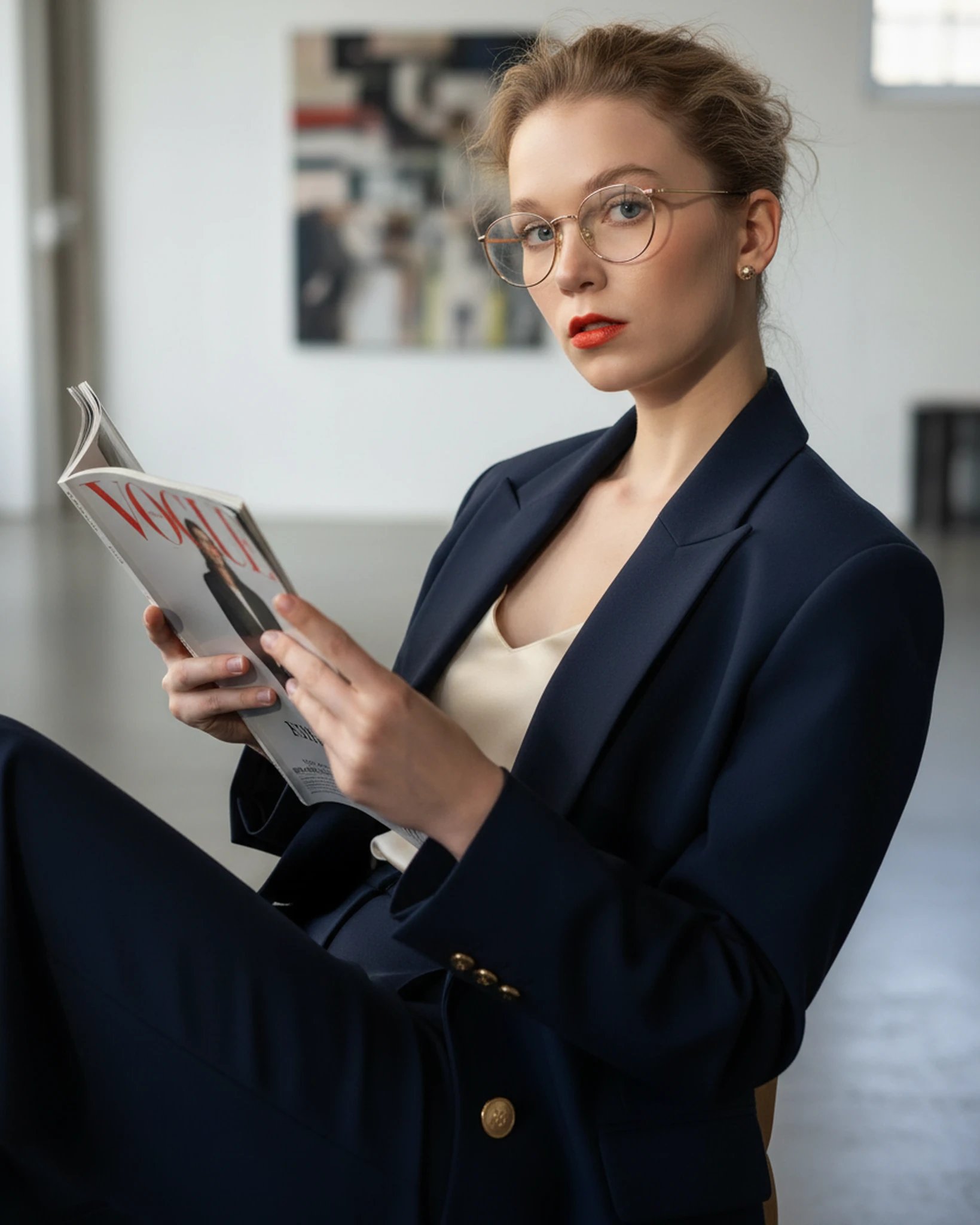 Designer Clothes filter after transformation - portrait styled in premium designer social look